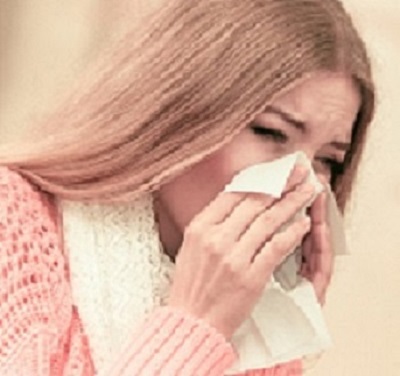 woman with allergies